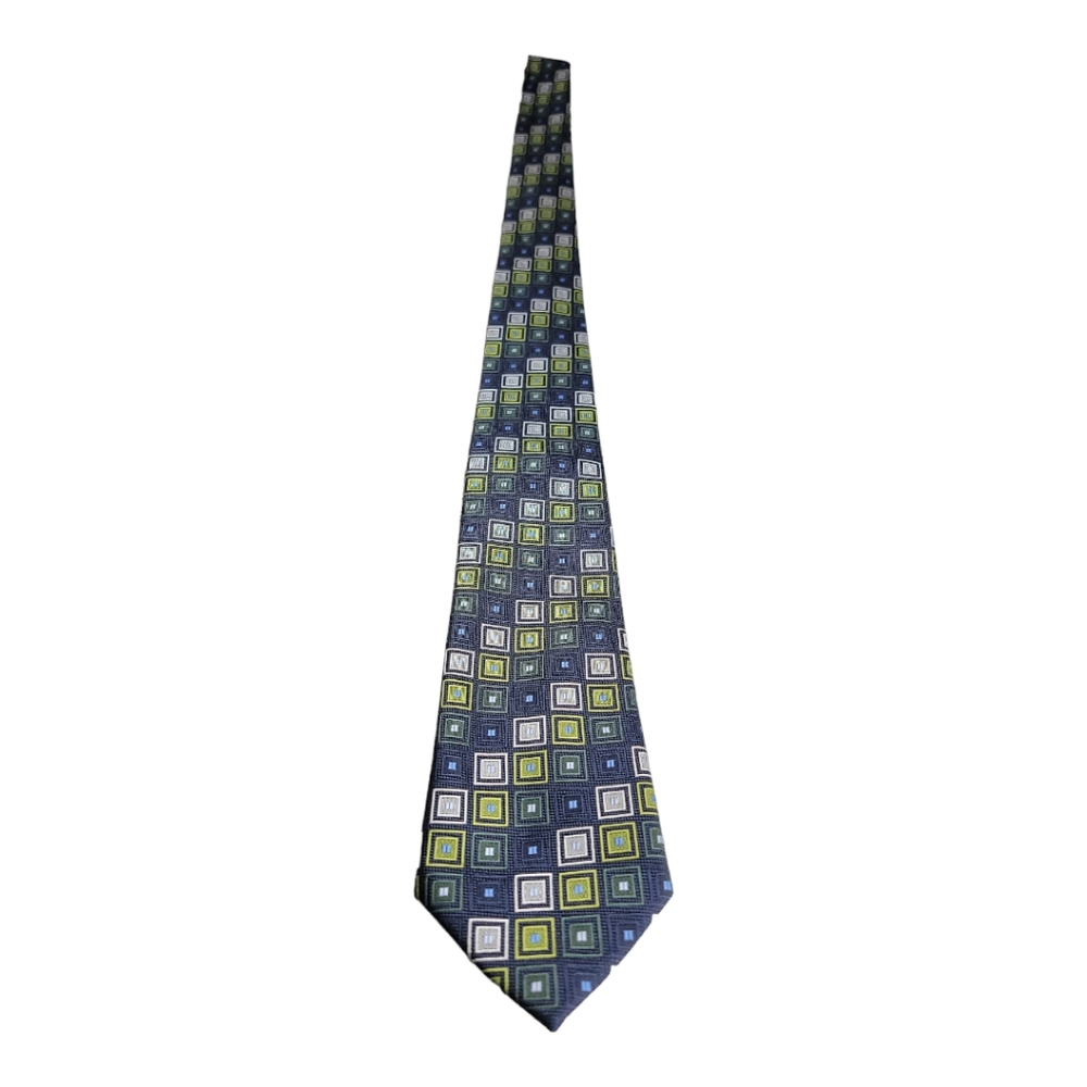 Croft & Barrow hand made geometric print men tie
